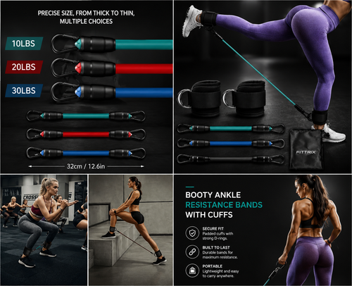 FITTRIX Resistance Band Ankle Trainer